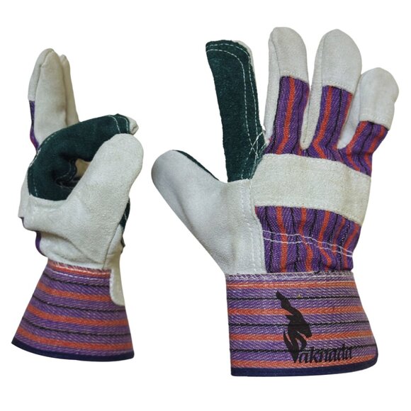 PAKNADA Cowhide leather Double Palm Gloves 3Pairs for farming Industrial Outdoor - Picture 8 of 10